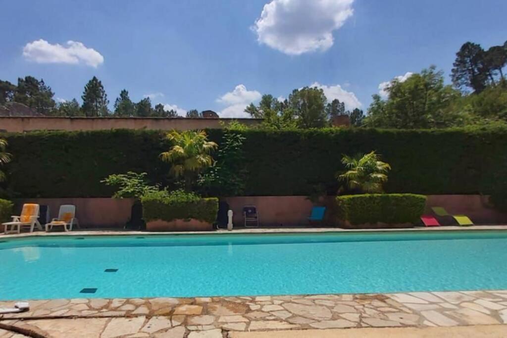 Résidence Provençale: Oasis au Colorado Provençal avec Piscine Rustrel Exterior photo