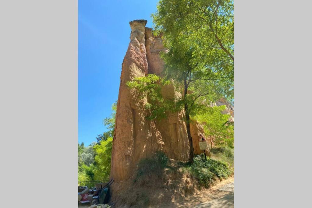 Résidence Provençale: Oasis au Colorado Provençal avec Piscine Rustrel Exterior photo